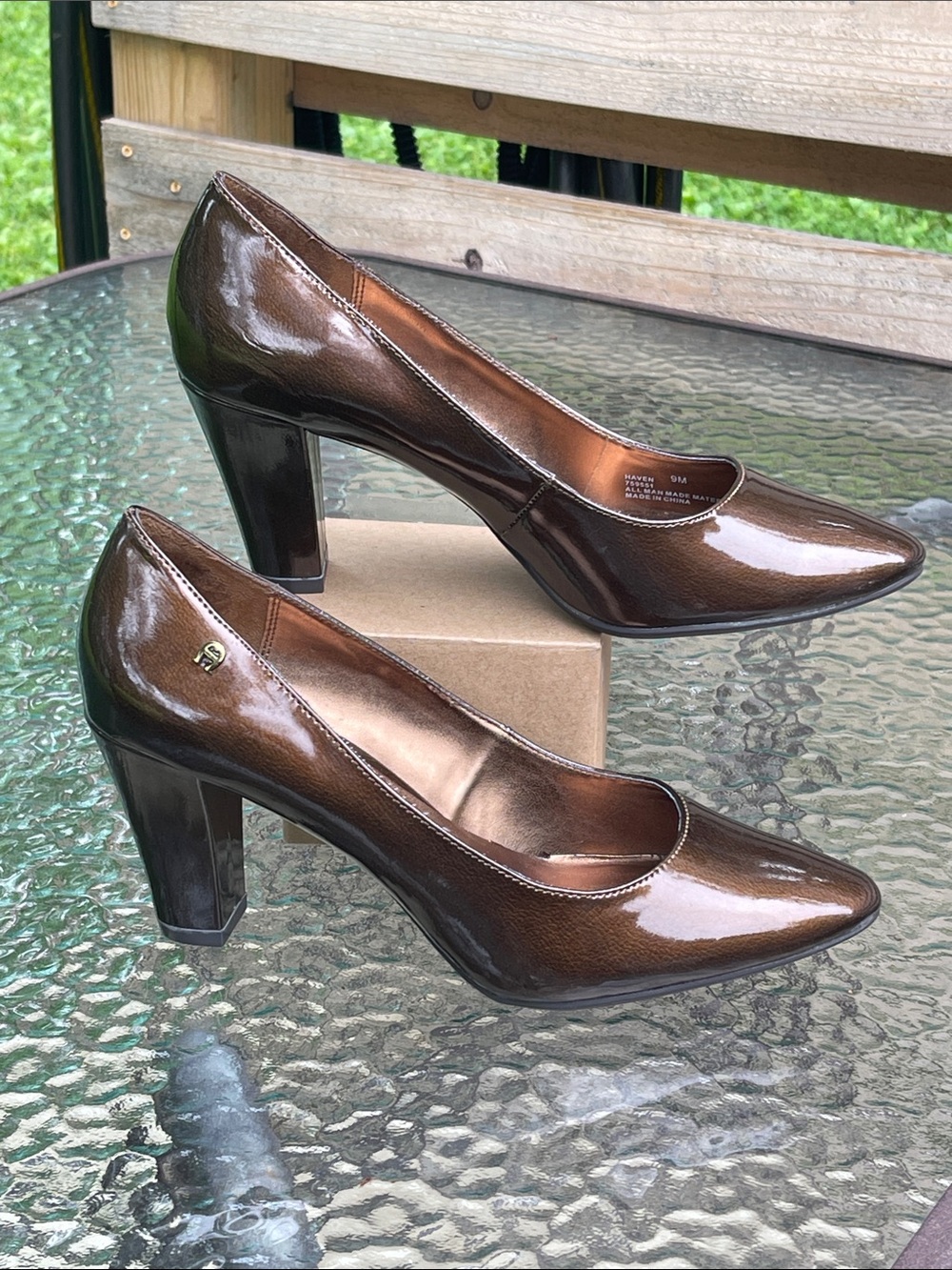 NWOT Etienne Aigner “Haven” Bronze Pumps  9M - Picture 3 of 14